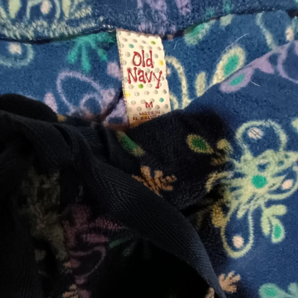 Old Navy Navy Blue Floral Pajama Pants